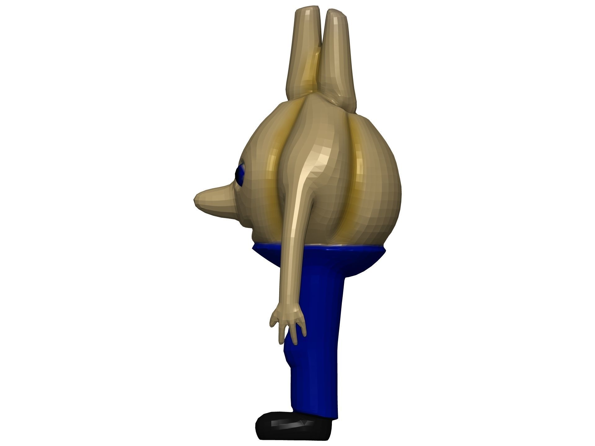 Cartoon Garlic Low-poly 3D model_2