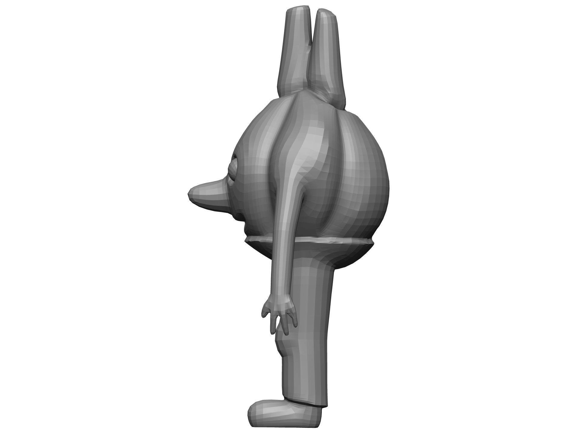 Cartoon Garlic Low-poly 3D model_10