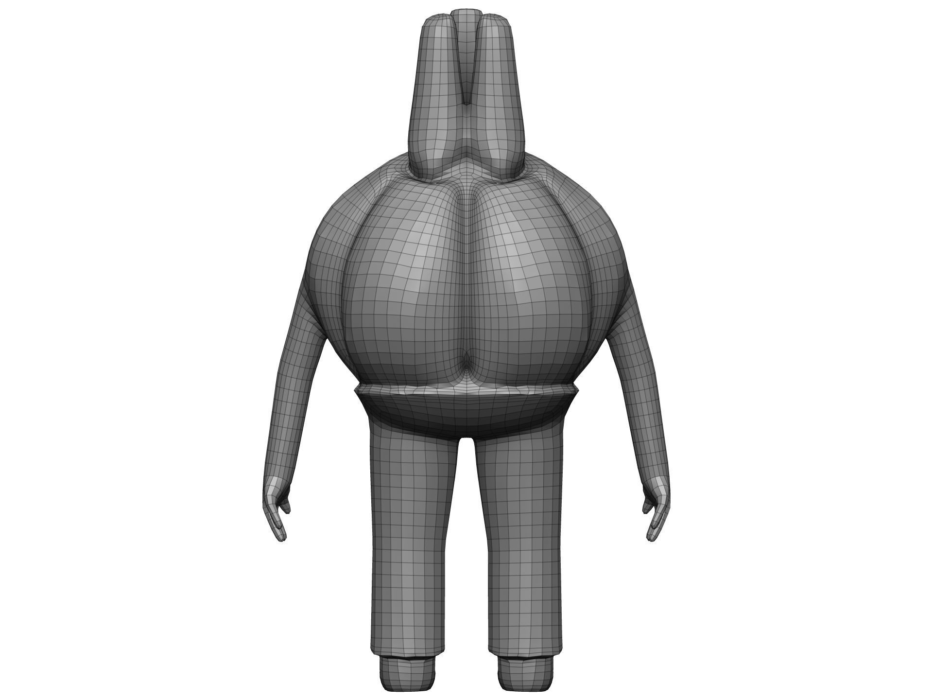 Cartoon Garlic Low-poly 3D model_15