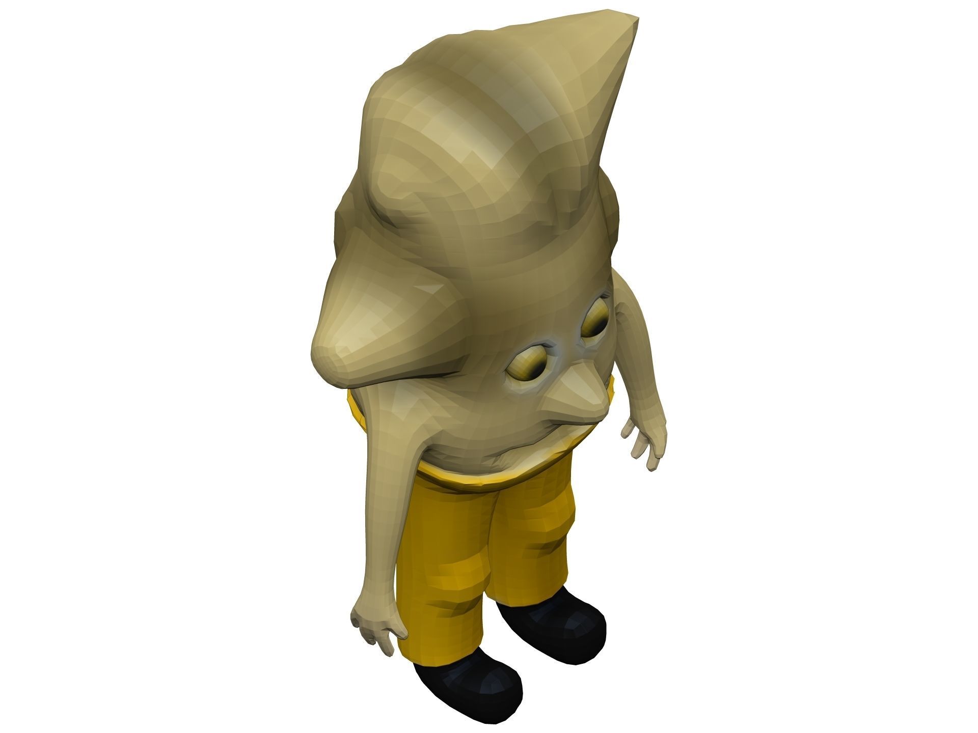 Cartoon Ginger Low-poly 3D model_7