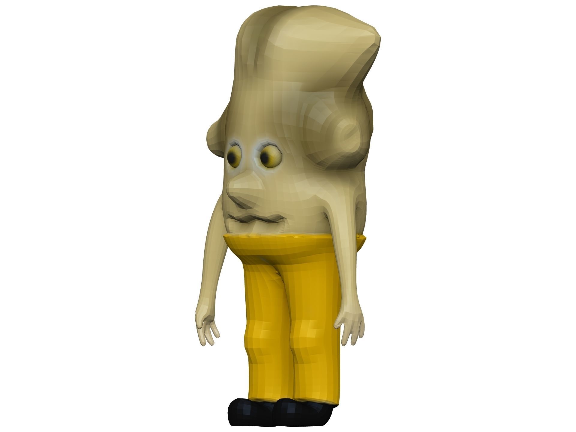 Cartoon Ginger Low-poly 3D model_1