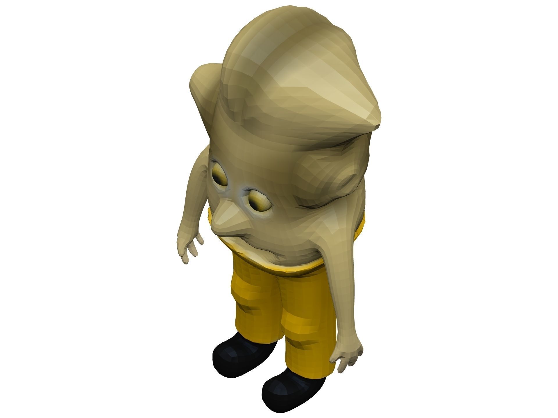 Cartoon Ginger Low-poly 3D model_8
