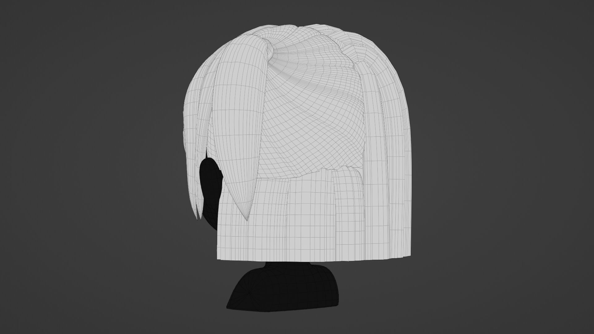 Chibi Female Hair Style 13 3D model_15