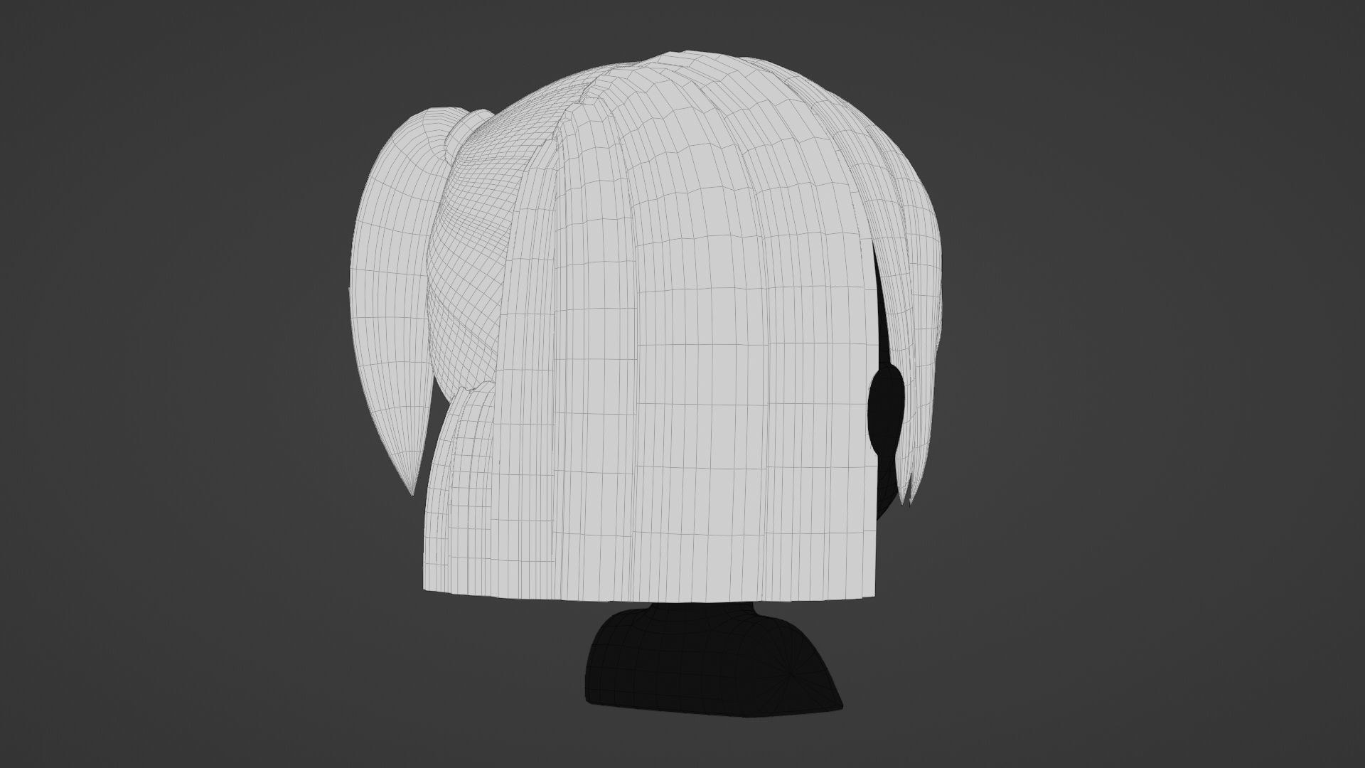 Chibi Female Hair Style 13 3D model_13