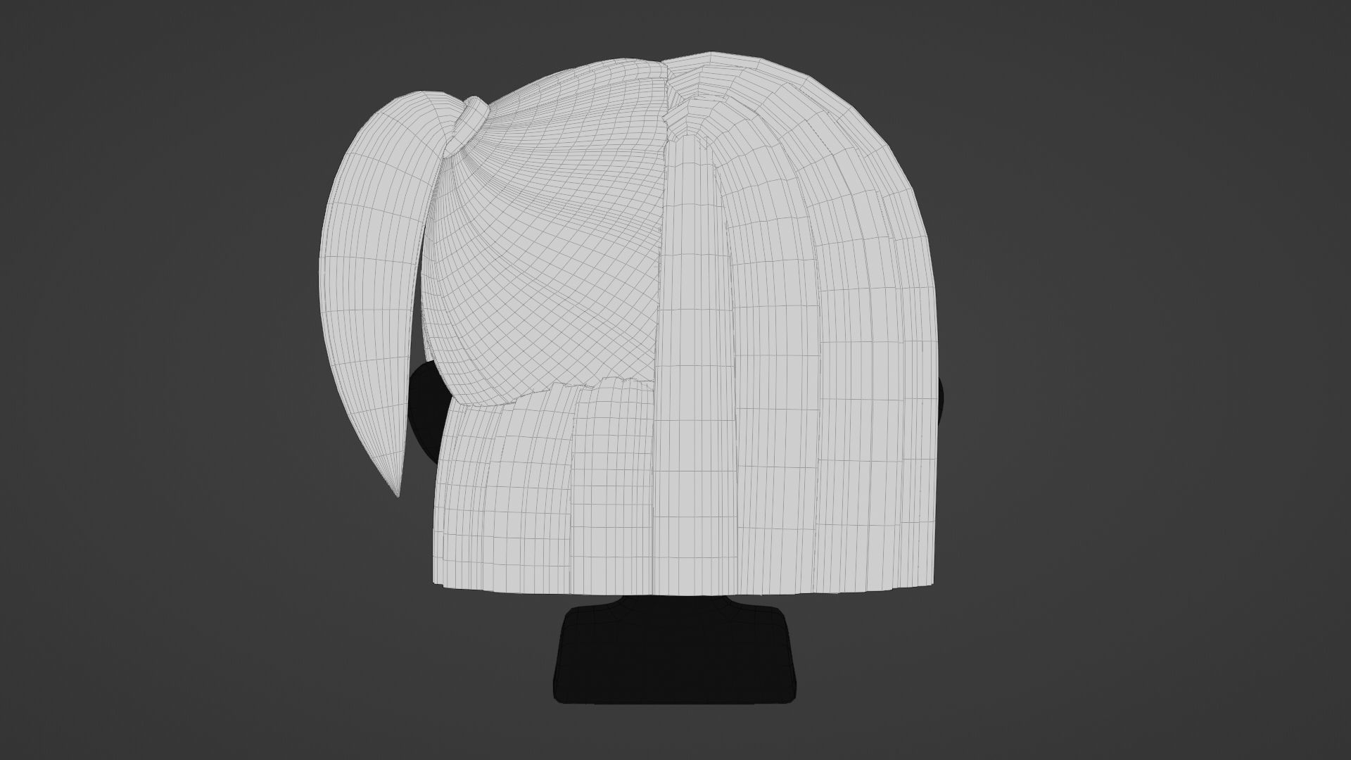 Chibi Female Hair Style 13 3D model_14