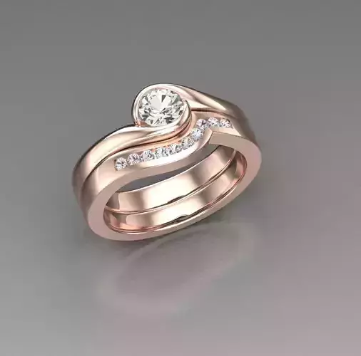 Solitaire Wedding Engagement Women Ring