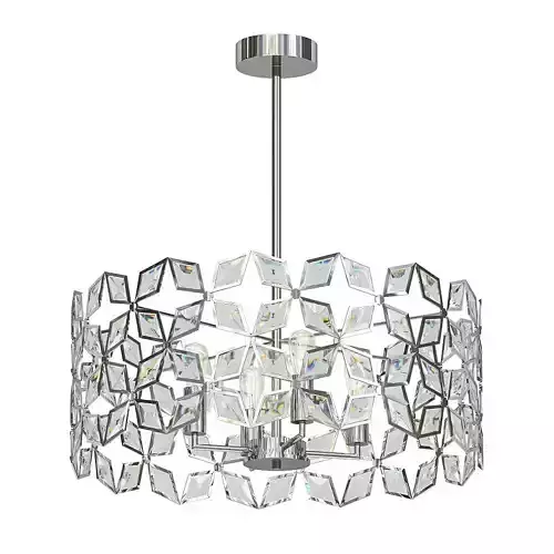 GALANTA chandelier with crystals and chrome finish