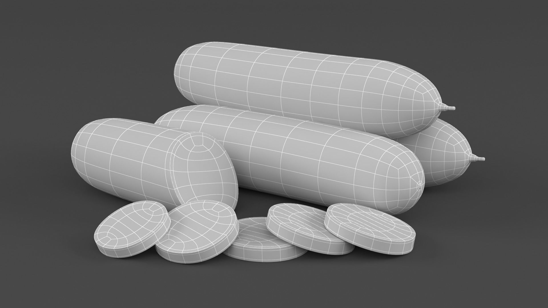 Cucumbers cucumber 3D model_5