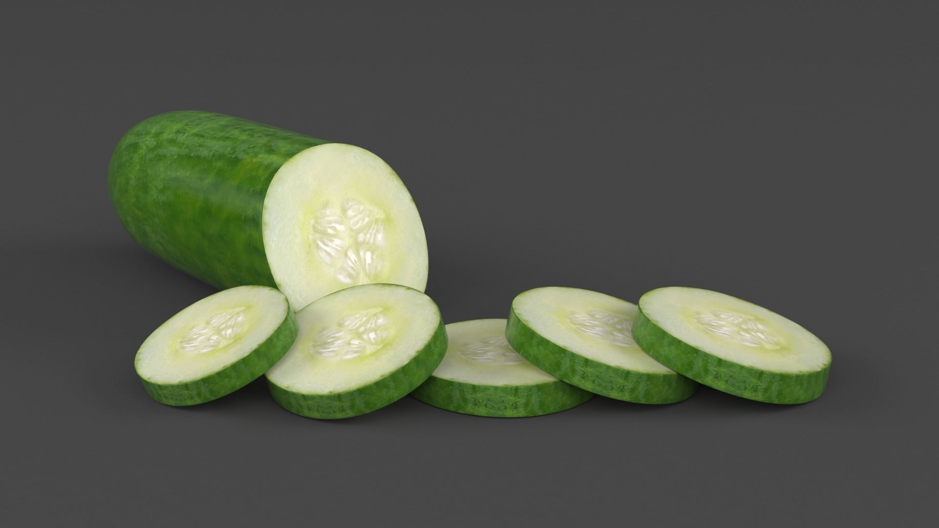 Cucumbers cucumber 3D model_4