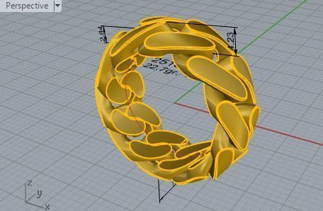 Thick Chain ring 2516 3D print model 3D print model_7