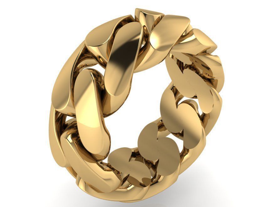 Thick Chain ring 2516 3D print model 3D print model_1