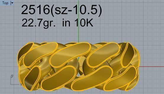 Thick Chain ring 2516 3D print model 3D print model_4