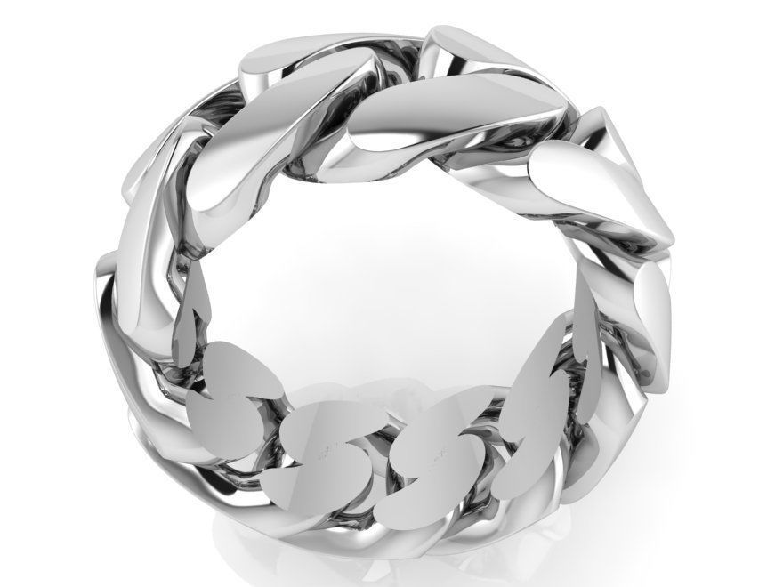 Thick Chain ring 2516 3D print model 3D print model_3