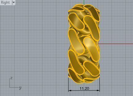 Thick Chain ring 2516 3D print model 3D print model_6