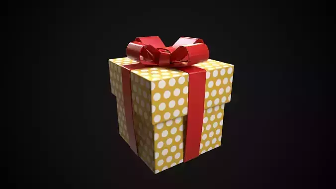 Christmas gift New Year for the holidays Low Poly