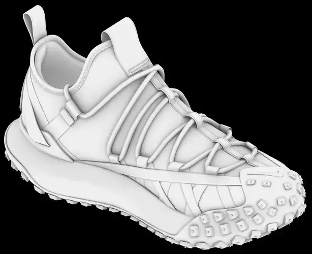 Shoe BasketballShoes Nike Sneaker ShoeSole vamp Low-poly 3D model