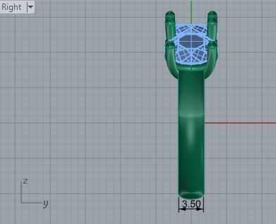 3-Stone Diamond ring 2520 3D print model 3D print model_6