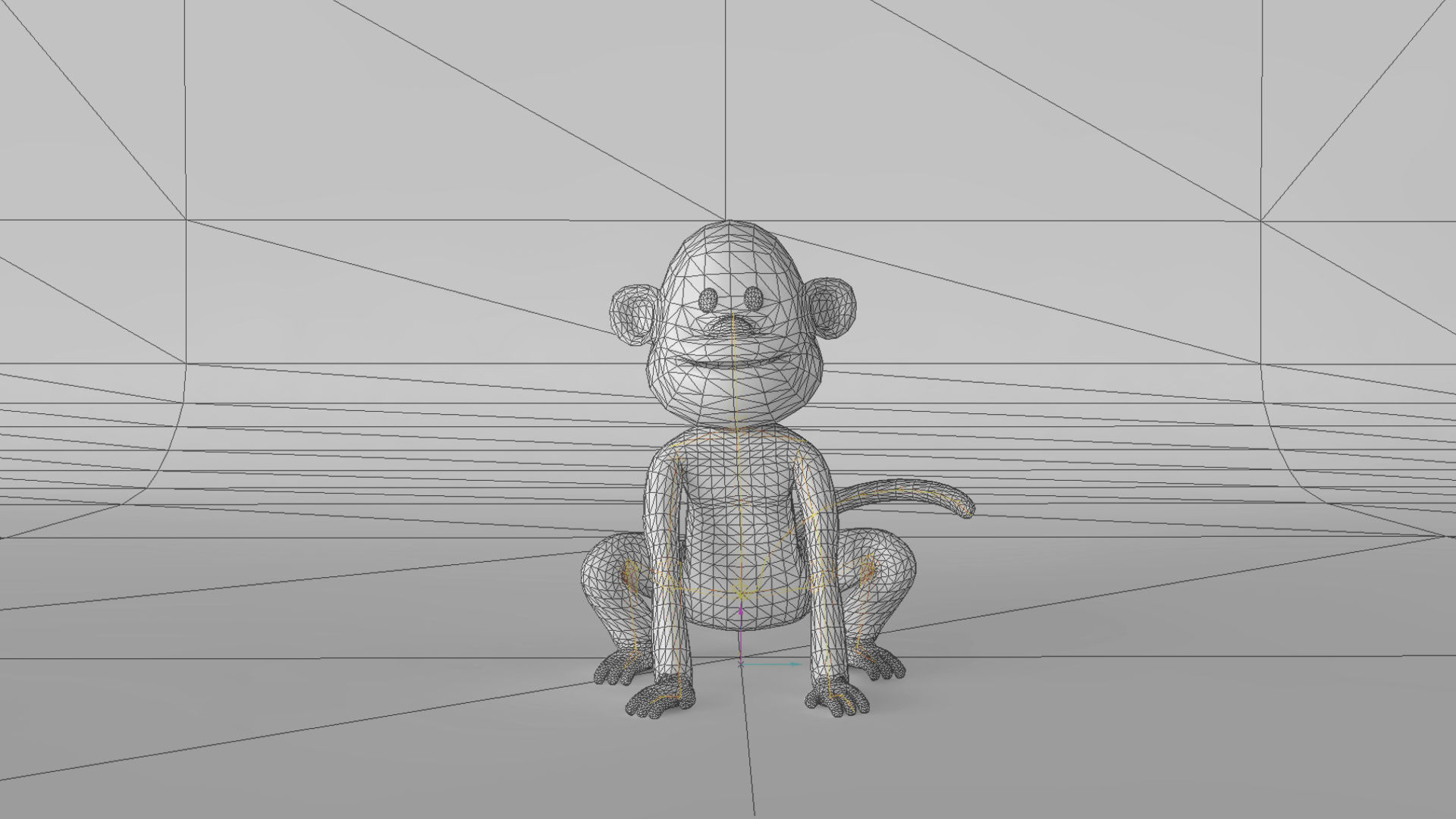 Monkey 3D model cartoon 3D model_8