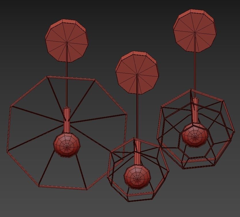 FORMAT pendant lights - wood 3D model_1