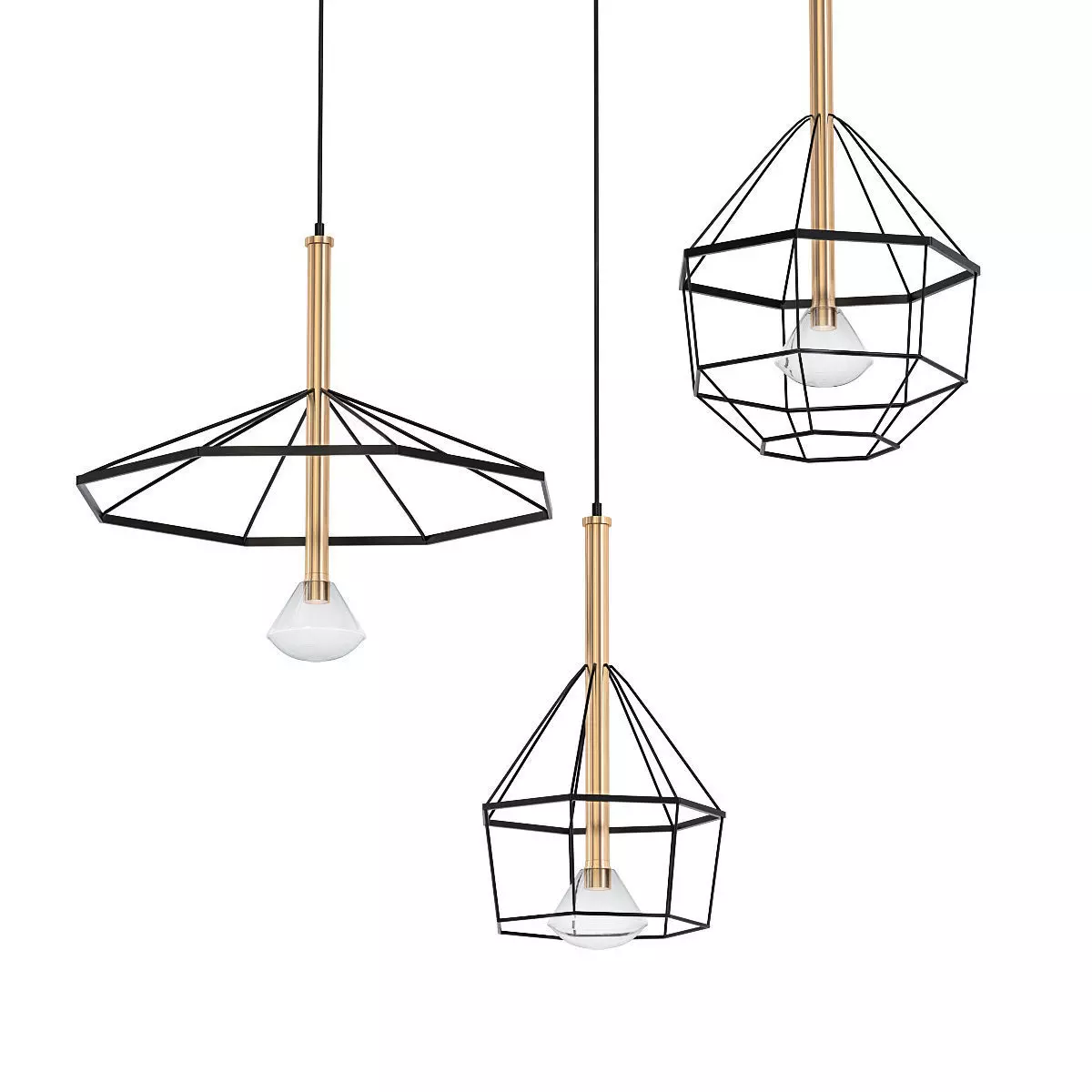 FORMAT pendant lights - wood 3D model_0