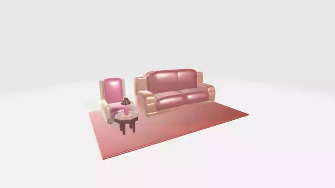 Free Couch and Table with table lamp