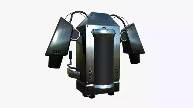 Jetpack G06 Chrome - SciFi Character Design Low-poly 3D model