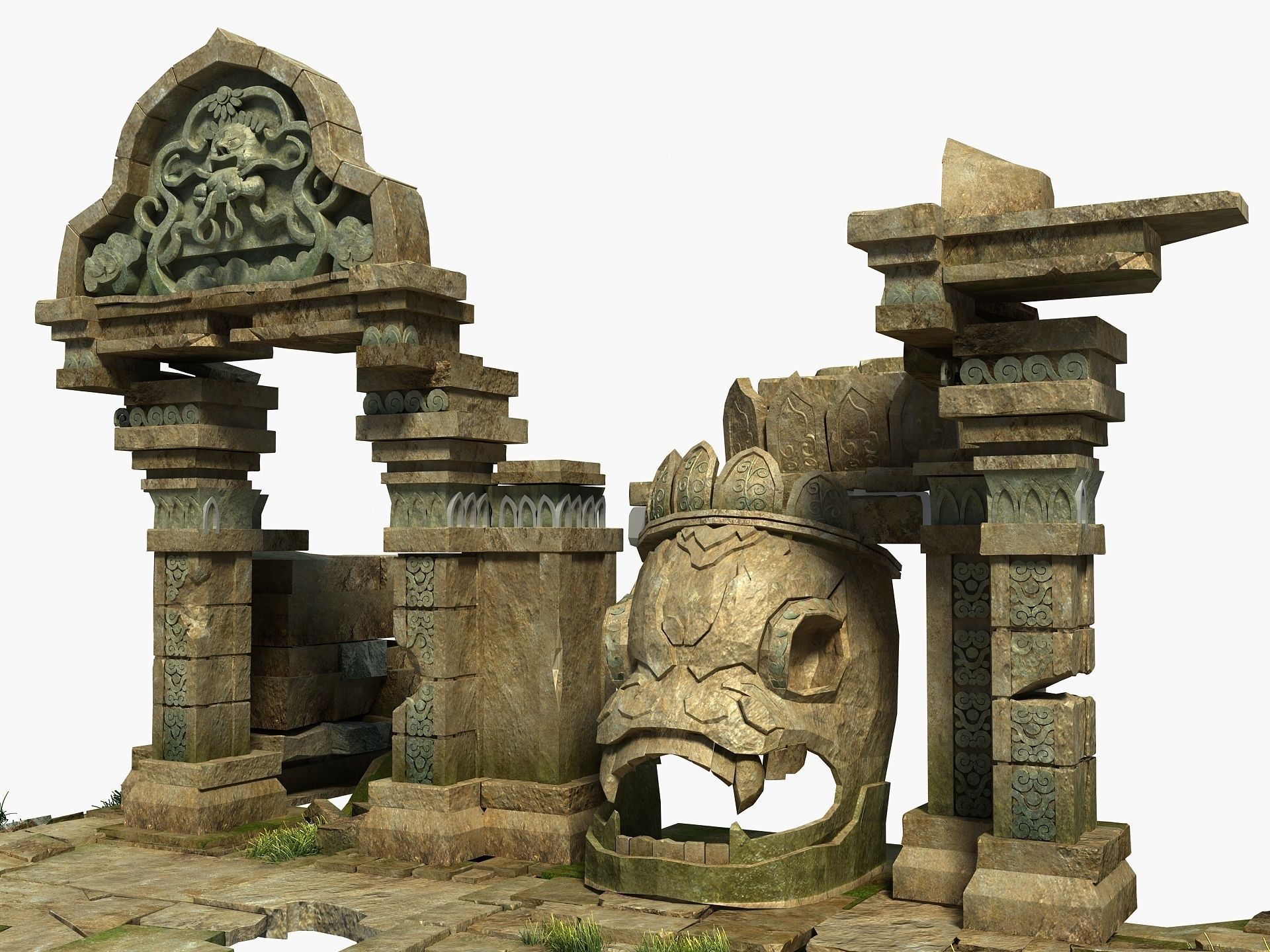 Temple Ruins 3D model_10