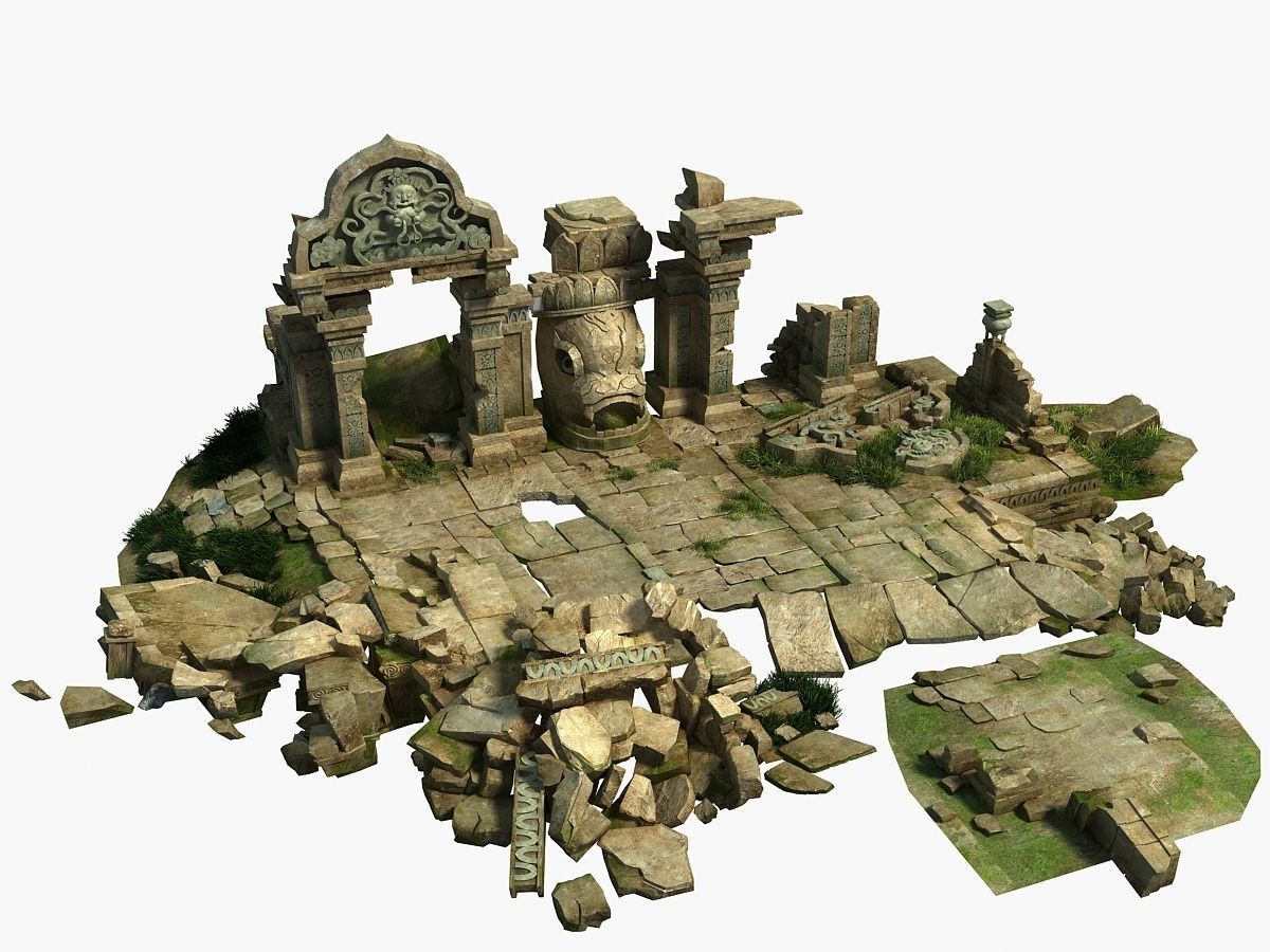 Temple Ruins 3D model_1