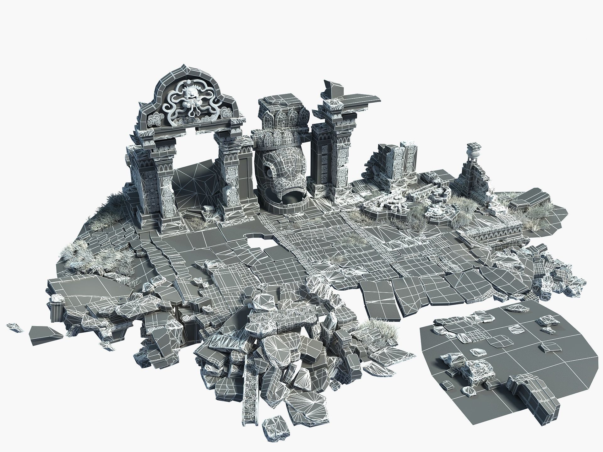 Temple Ruins 3D model_17