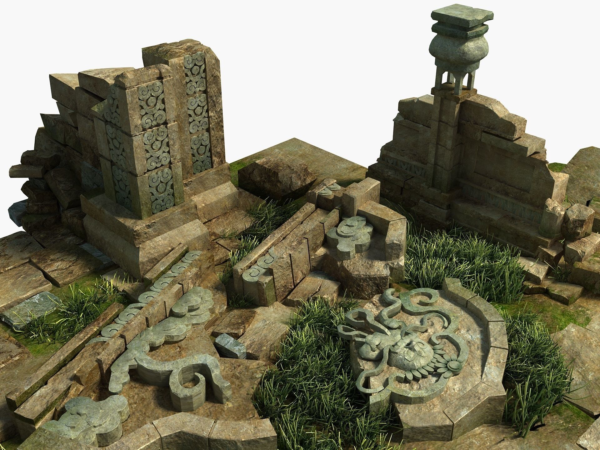 Temple Ruins 3D model_12