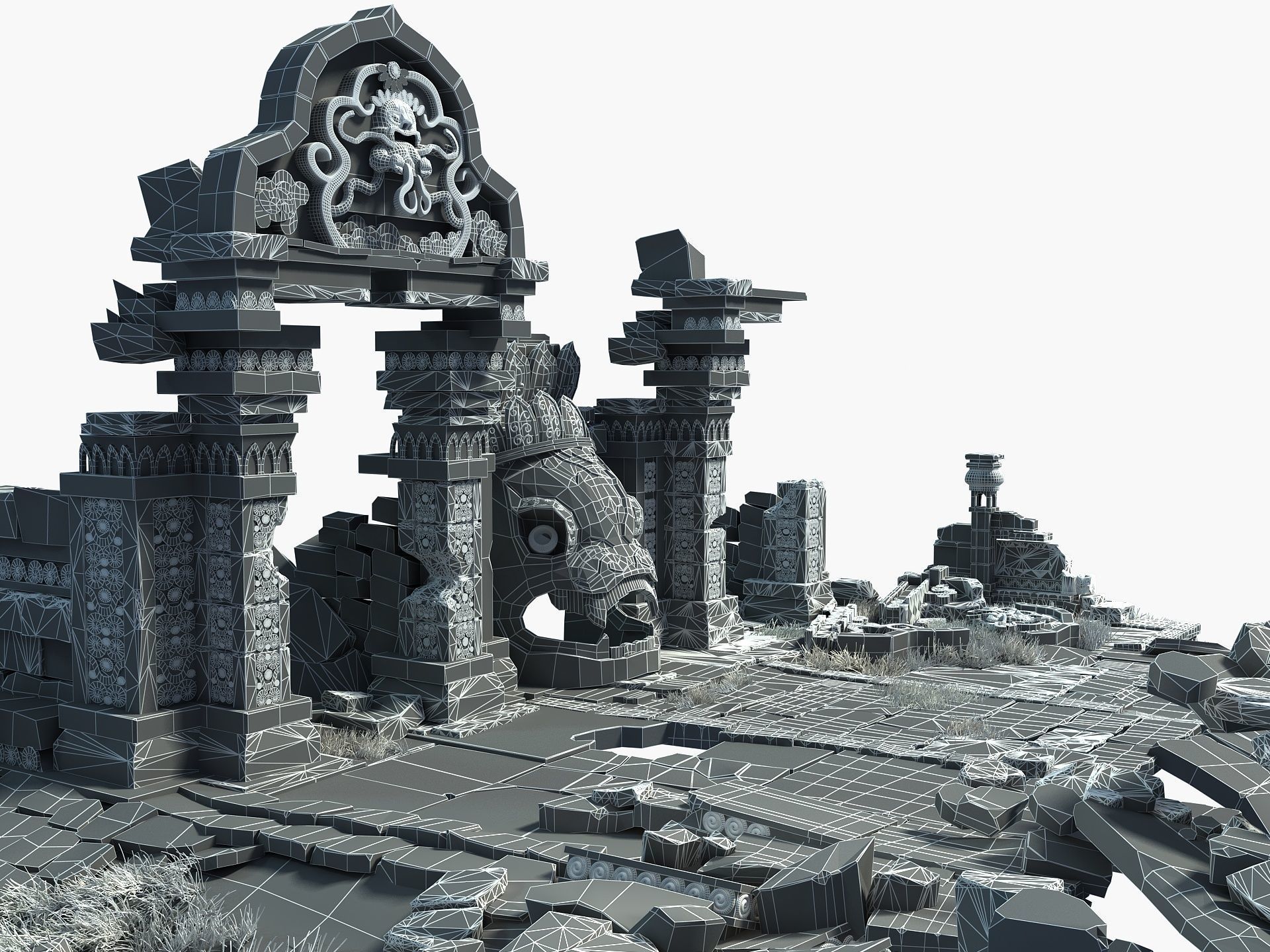 Temple Ruins 3D model_19