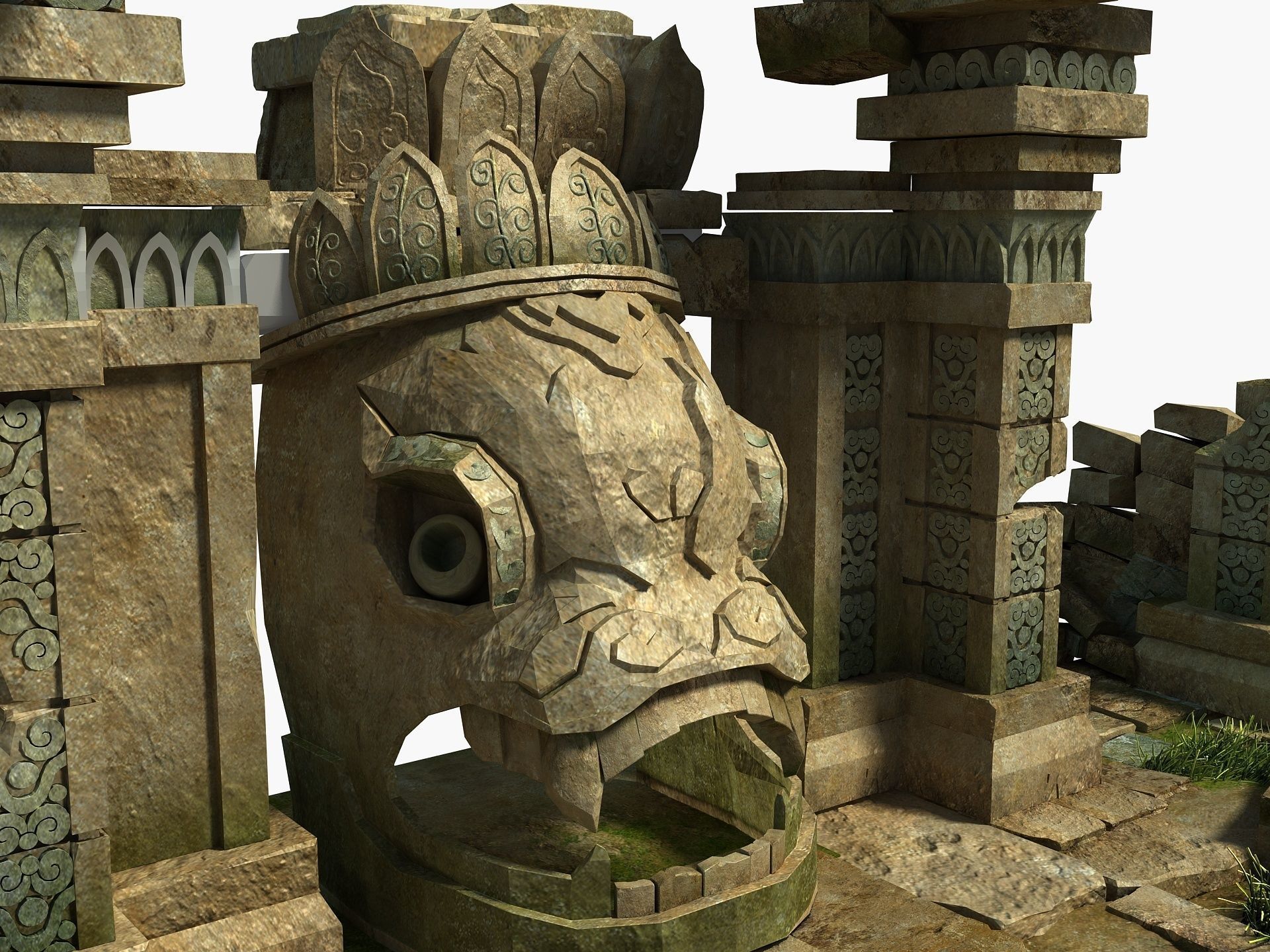 Temple Ruins 3D model_15