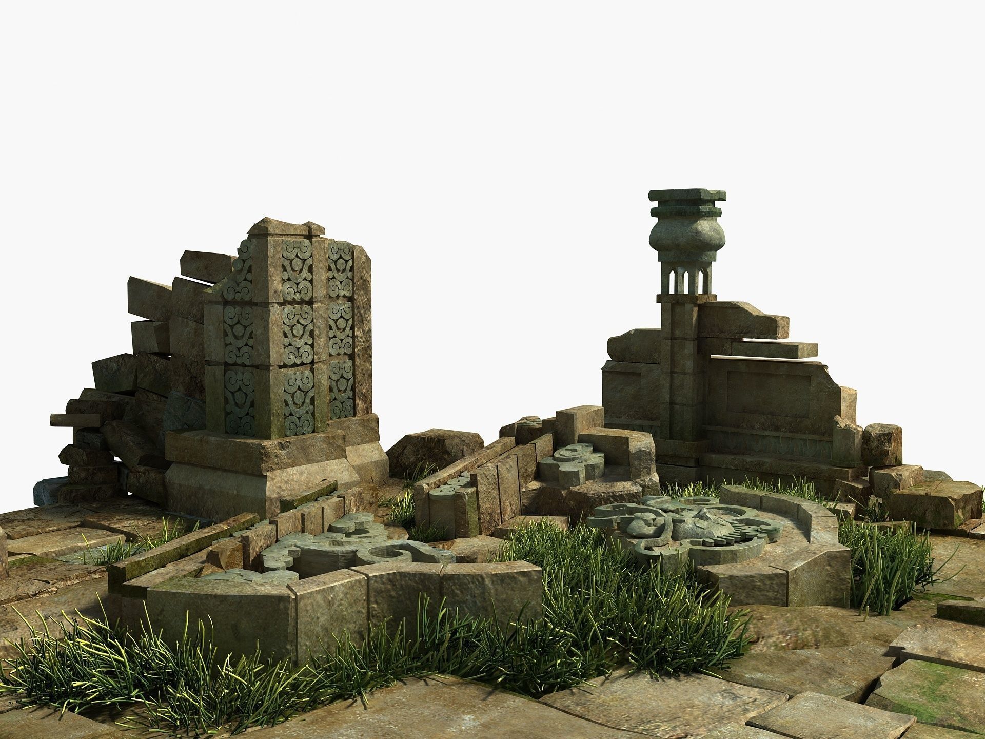 Temple Ruins 3D model_11