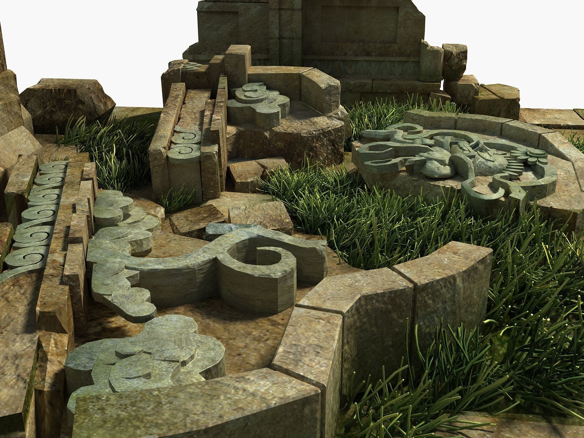 Temple Ruins 3D model_13