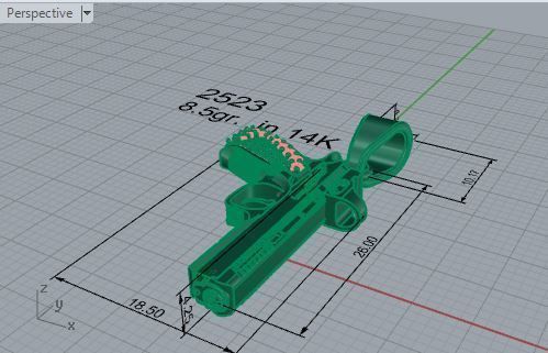 Weapon Pendant 2523 3D print model 3D print model_7