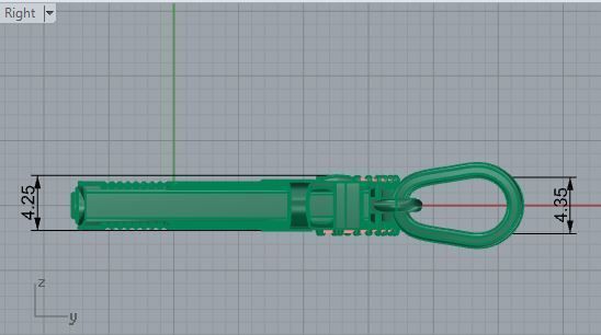 Weapon Pendant 2523 3D print model 3D print model_6