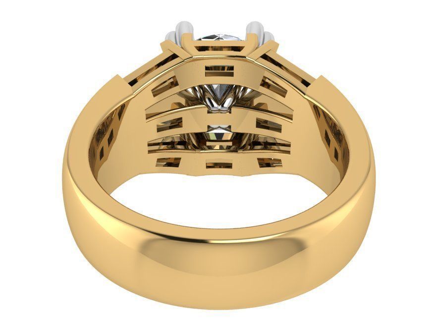 Big Diamond stone ring 2524 3D print model 3D print model_3