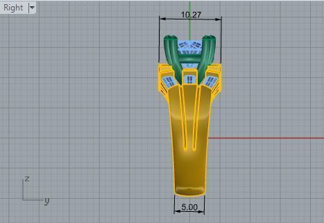 Big Diamond stone ring 2524 3D print model 3D print model_6