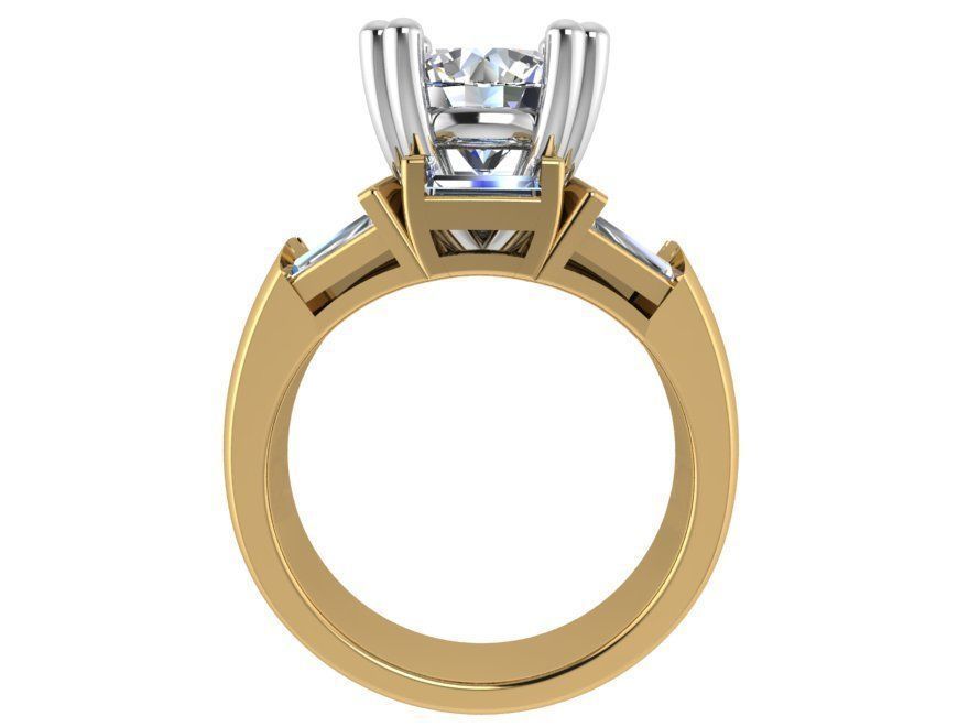Big Diamond stone ring 2524 3D print model 3D print model_2