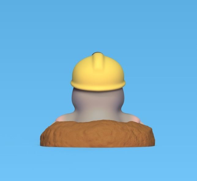 Mole with Helmet 3D print model_3