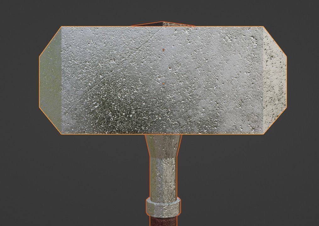 Sledge hammer Low-poly 3D model_16
