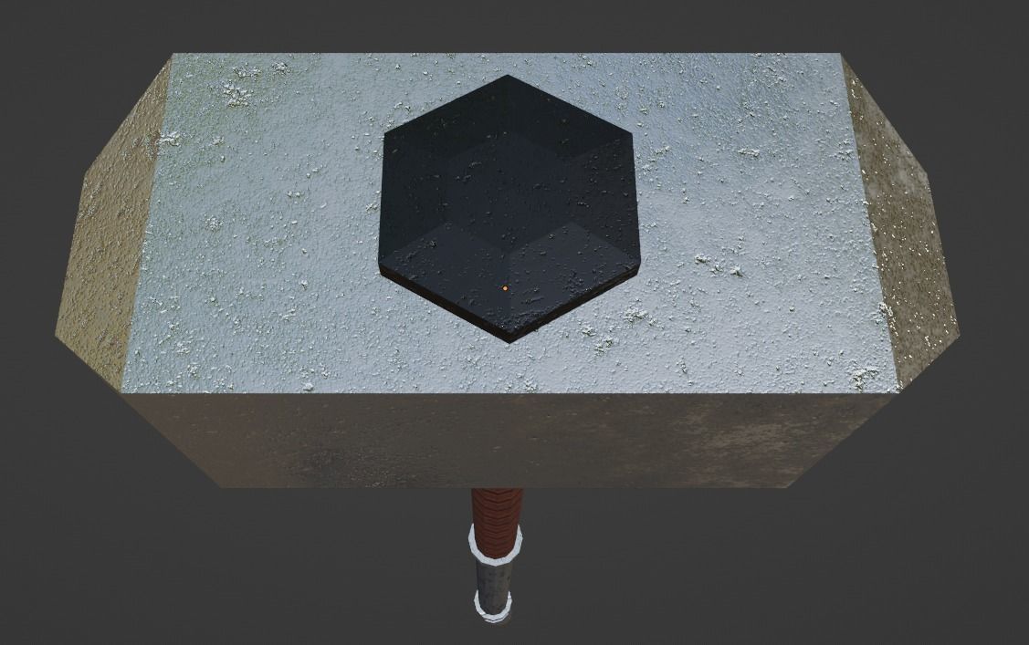 Sledge hammer Low-poly 3D model_18