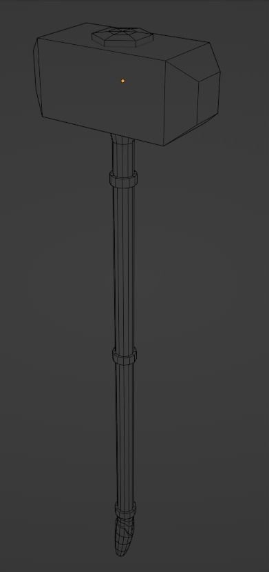 Sledge hammer Low-poly 3D model_13
