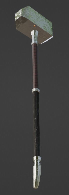 Sledge hammer Low-poly 3D model_14