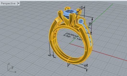 Halo cathedral ring 2526 3D print model 3D print model_7