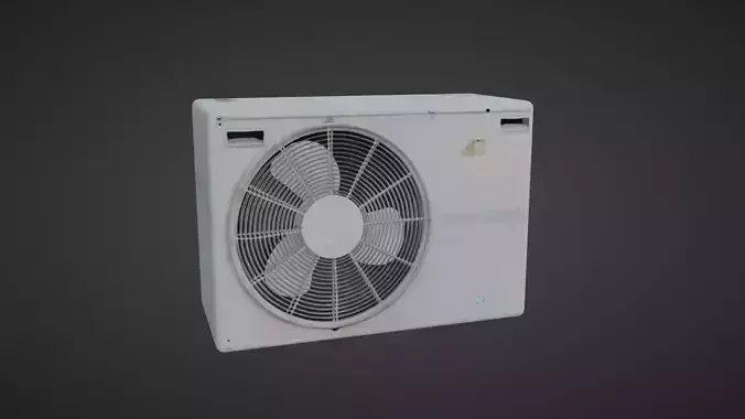 AC Condenser unit Low-poly 3D model