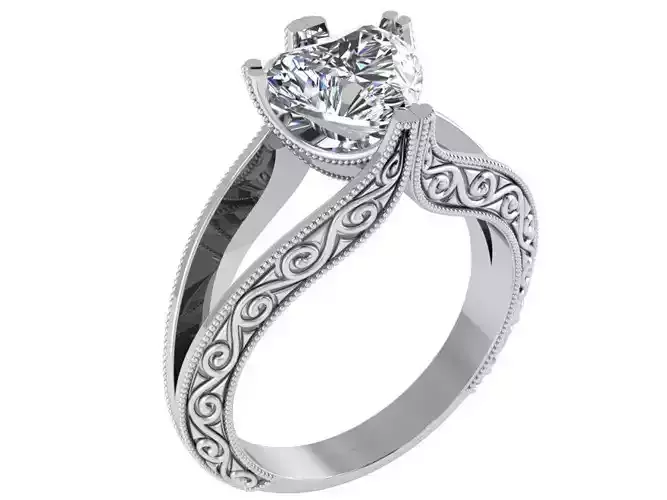 2-Row Diamond ring 2529 3D print model