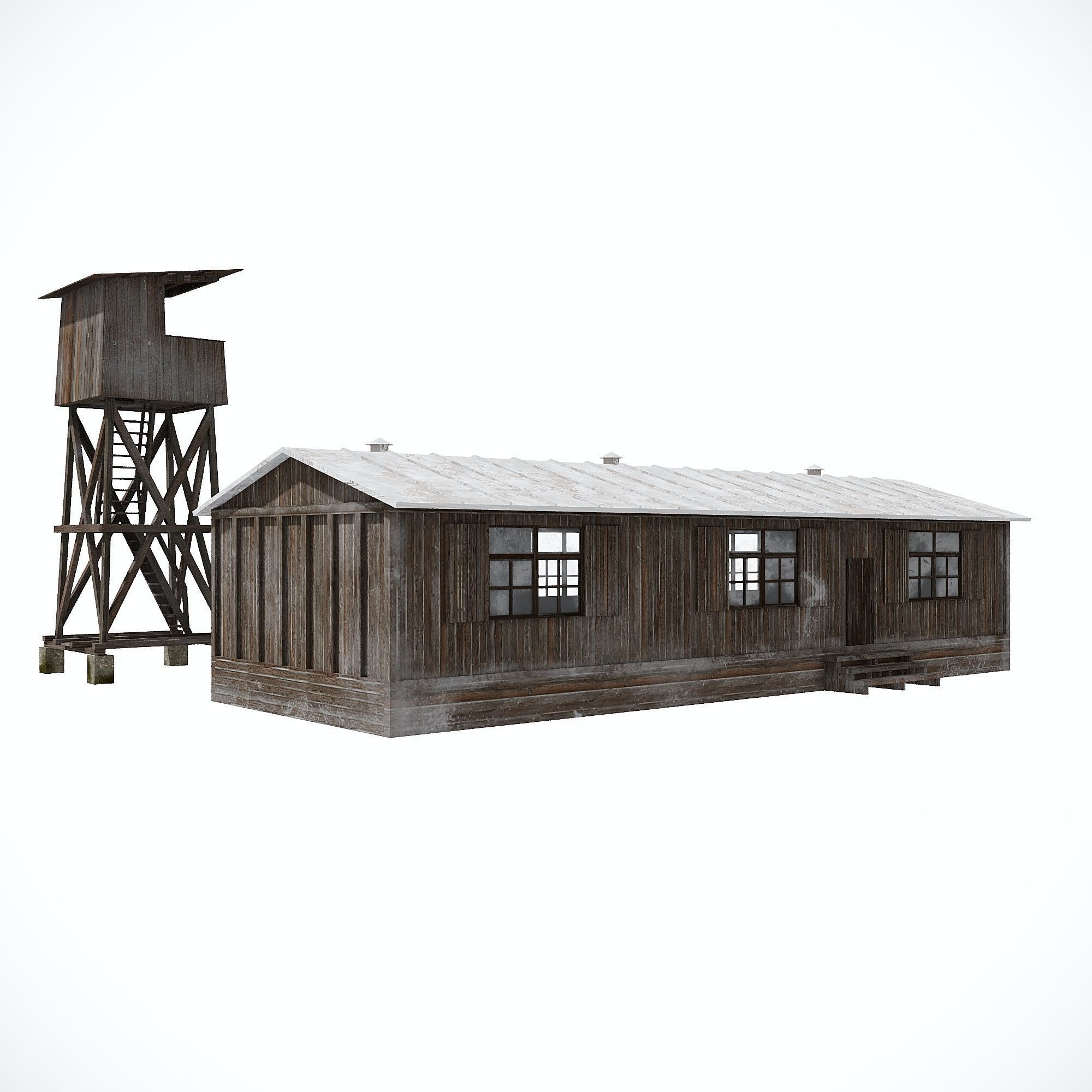 Military Watchtower Pack Low-poly 3D model Low-poly 3D model_11