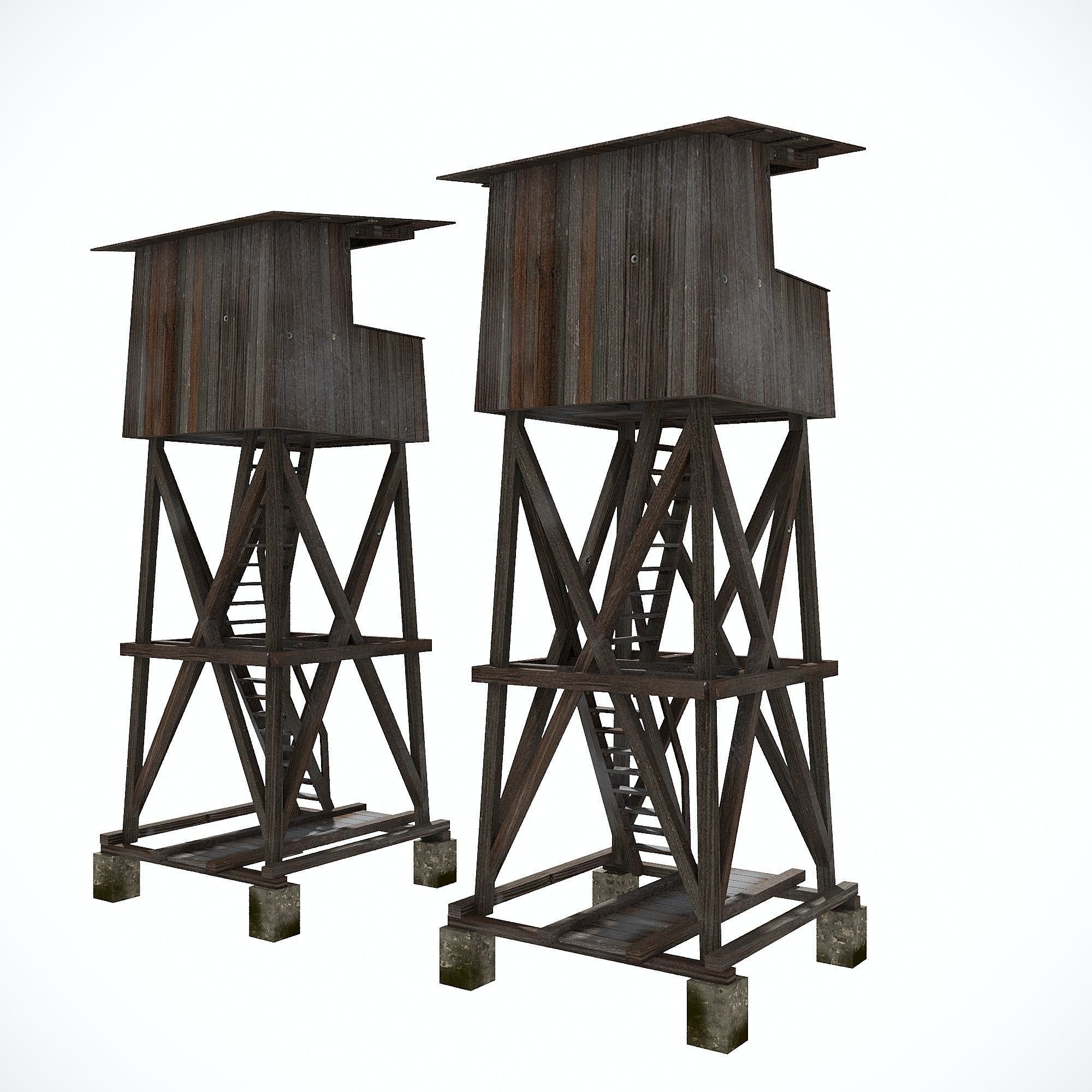 Military Watchtower Pack Low-poly 3D model Low-poly 3D model_19