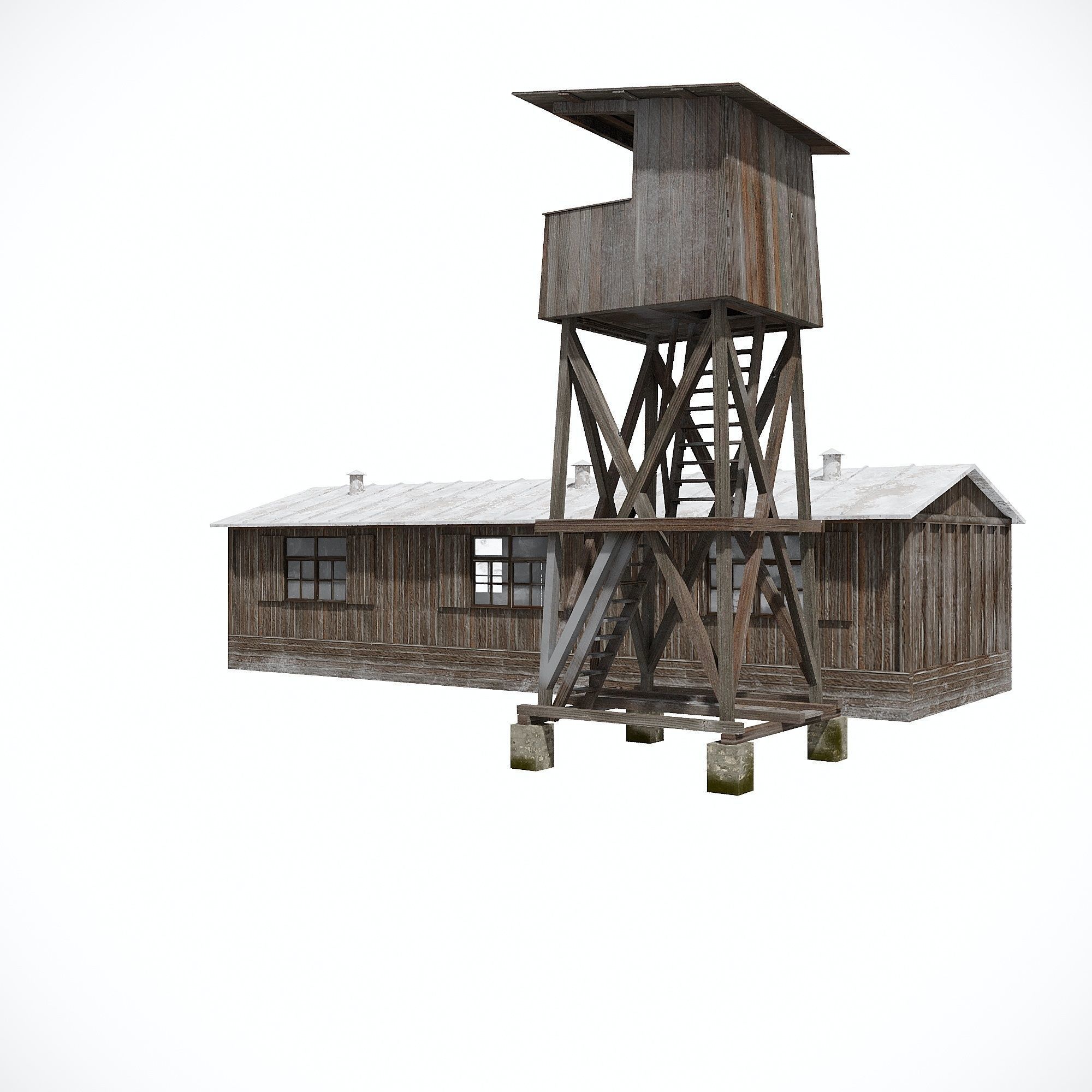 Military Watchtower Pack Low-poly 3D model Low-poly 3D model_8